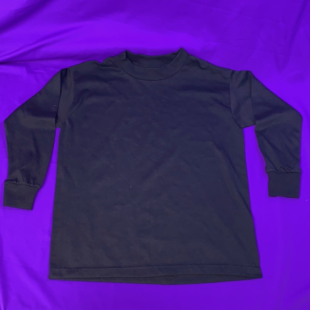 Basic Black—Long Sleeve Cotton T-Shirt. NWOT Kid S